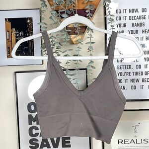Nikki Bikki Athleisure Grey V Neck Tank Size XS-Medium